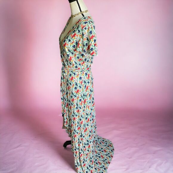 Alice + Olivia Adrianna Bird Party Cream Multicolor Dress 12 NEW - Picture 10 of 10